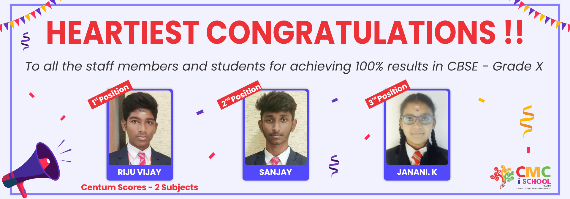 CBSE 10th Result Toppers